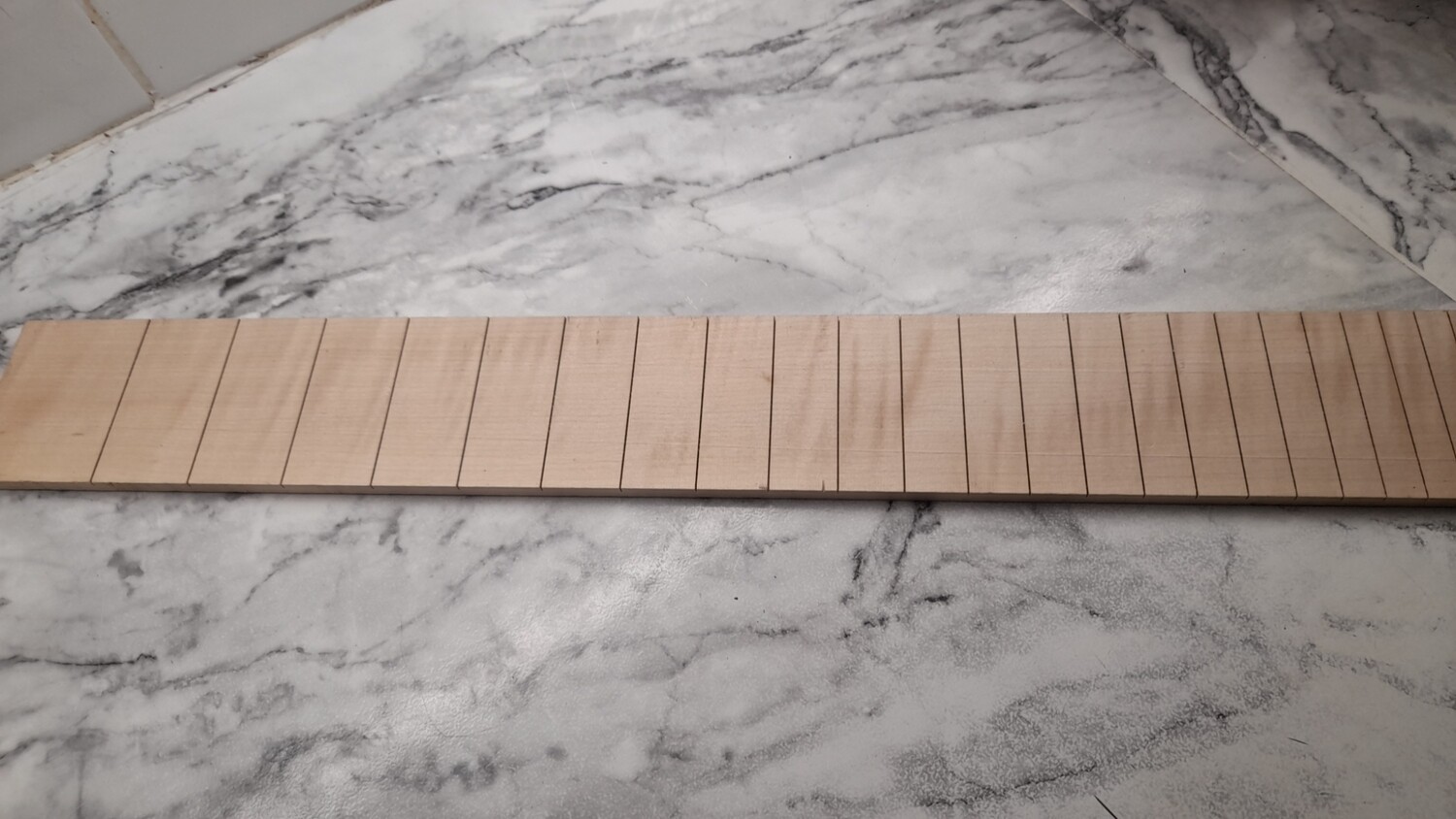 Curly Maple Finished Fretboard 25.5"
