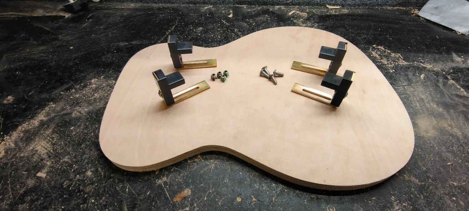Guitar Body Cradle and Support Brackets for Binding Jigs