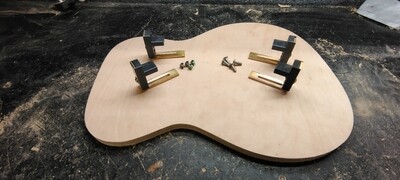Guitar Body Cradle and Support Brackets for Binding Jigs