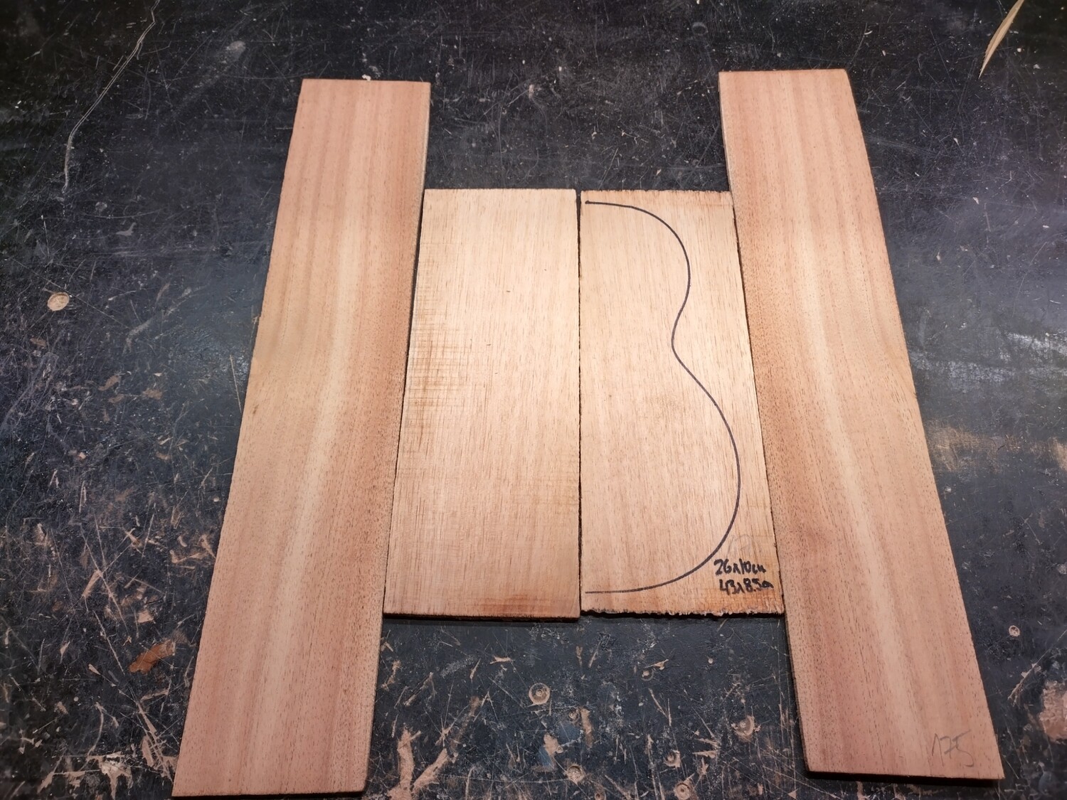 Soprano back and sides Australian blackwood 176