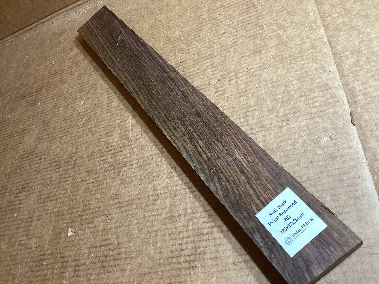 Neck Blank Indian Rosewood 262