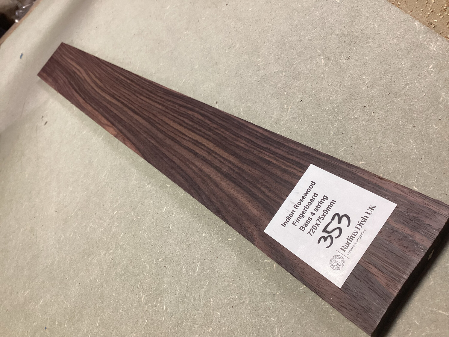 Bass 4 String Fretboard Blank Indian Rosewood 353