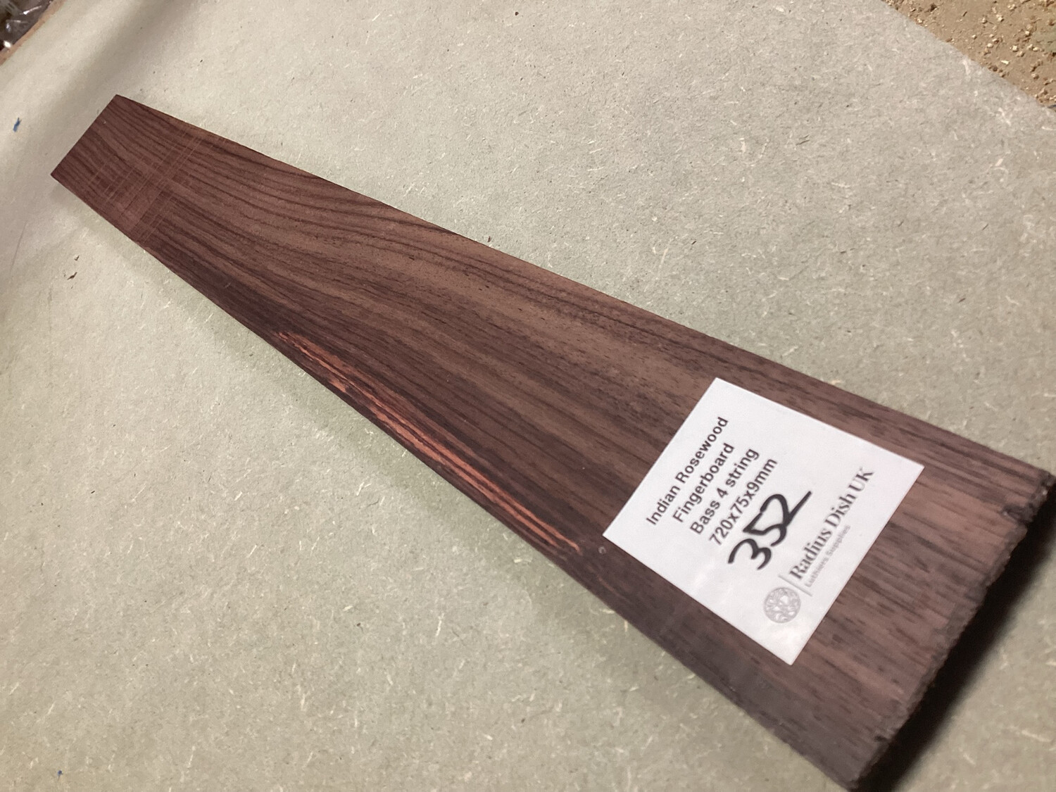 Bass 4 String Fretboard Blank Indian Rosewood 352
