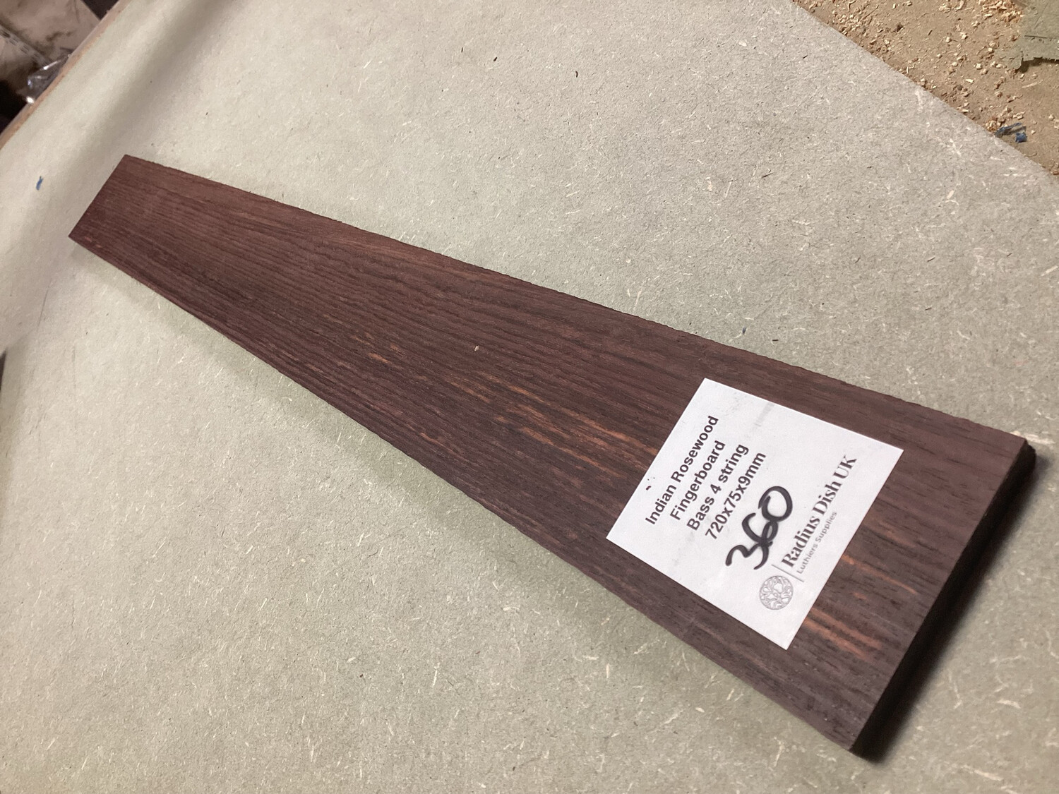 Bass 4 String Fretboard Blank Indian Rosewood 360