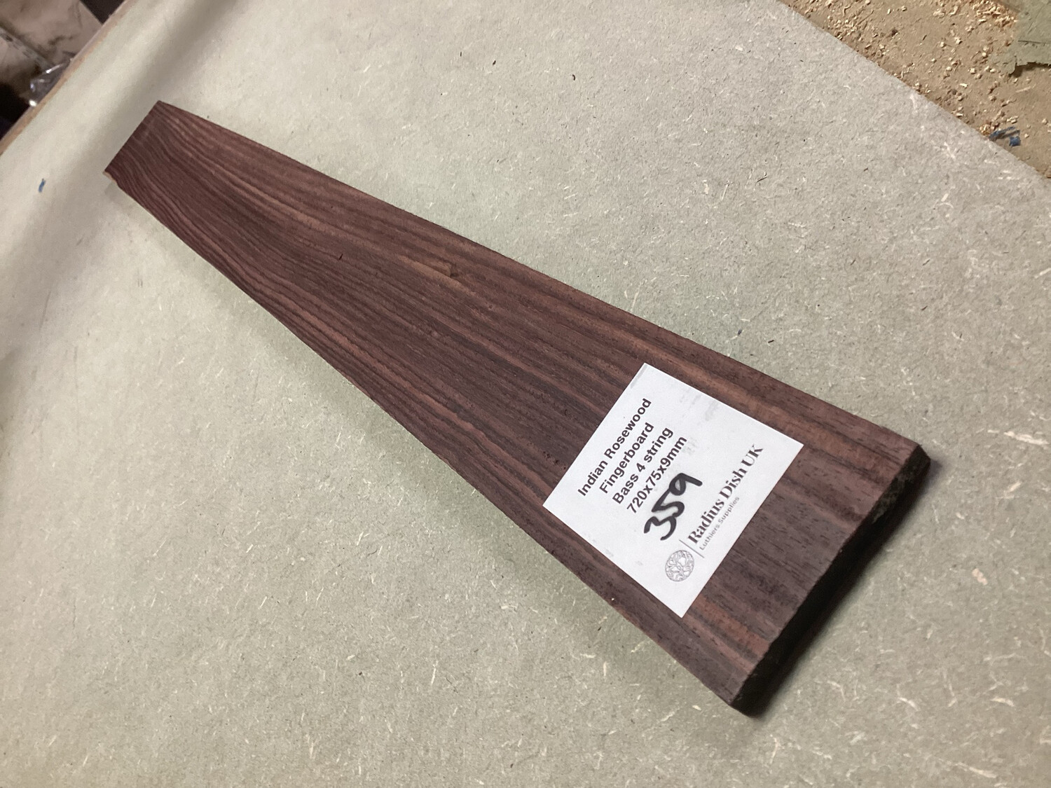 Bass 4 String Fretboard Blank Indian Rosewood 359