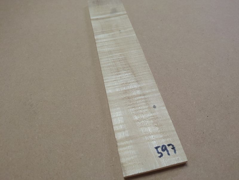 Ukulele fretboard blank flamed sycamore 597