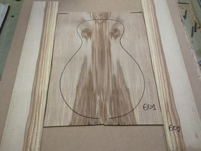 Isle of Man Poplar Baritone Ukulele Back and Sides Set 601
