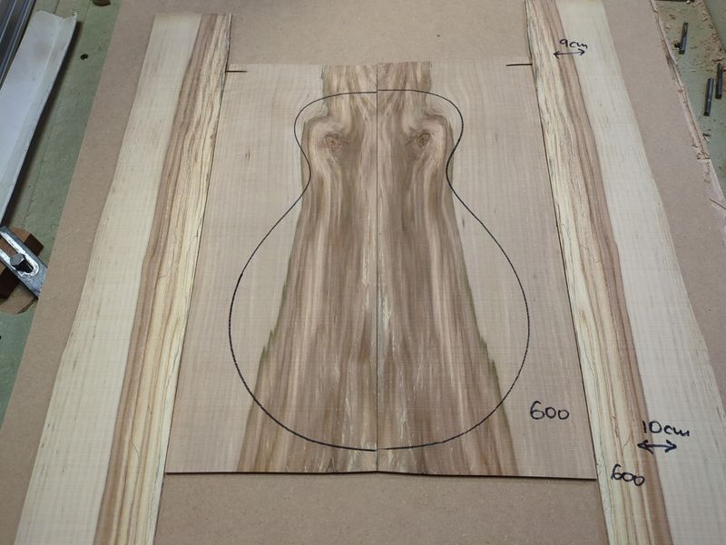 Isle of Man Poplar Baritone Ukulele Back and Sides Set 600