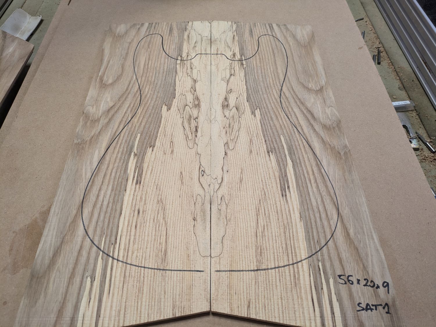 Spalted British Ash Drop Top SAT1