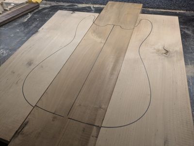 Roasted Alder Large 3-piece Body Blank