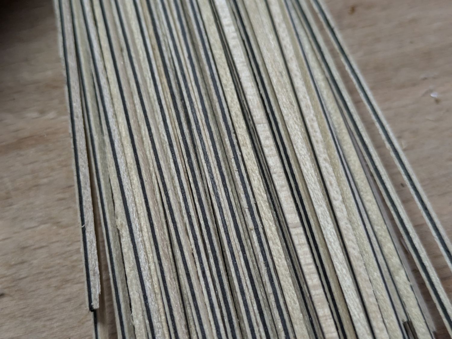 Maple/ebony/maple purfling
