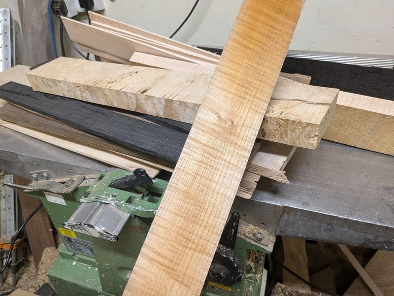Roasted Canadian Curly Maple Fretboard Blank 625