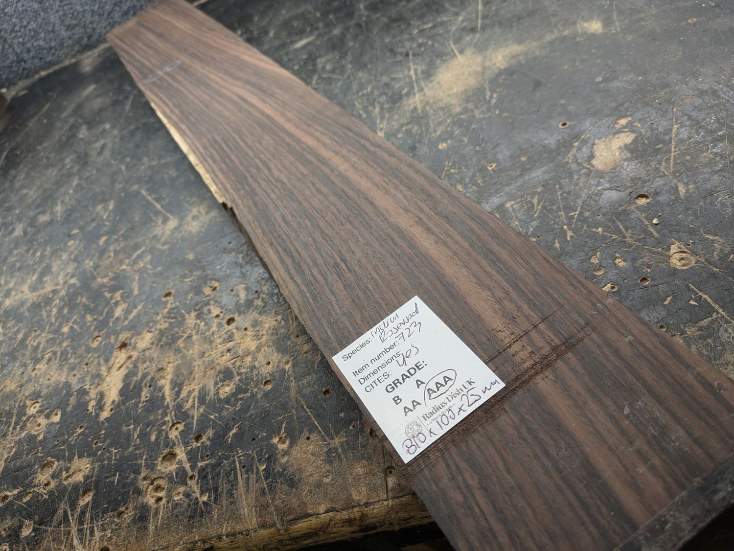 Indian Rosewood Neck Blank 723