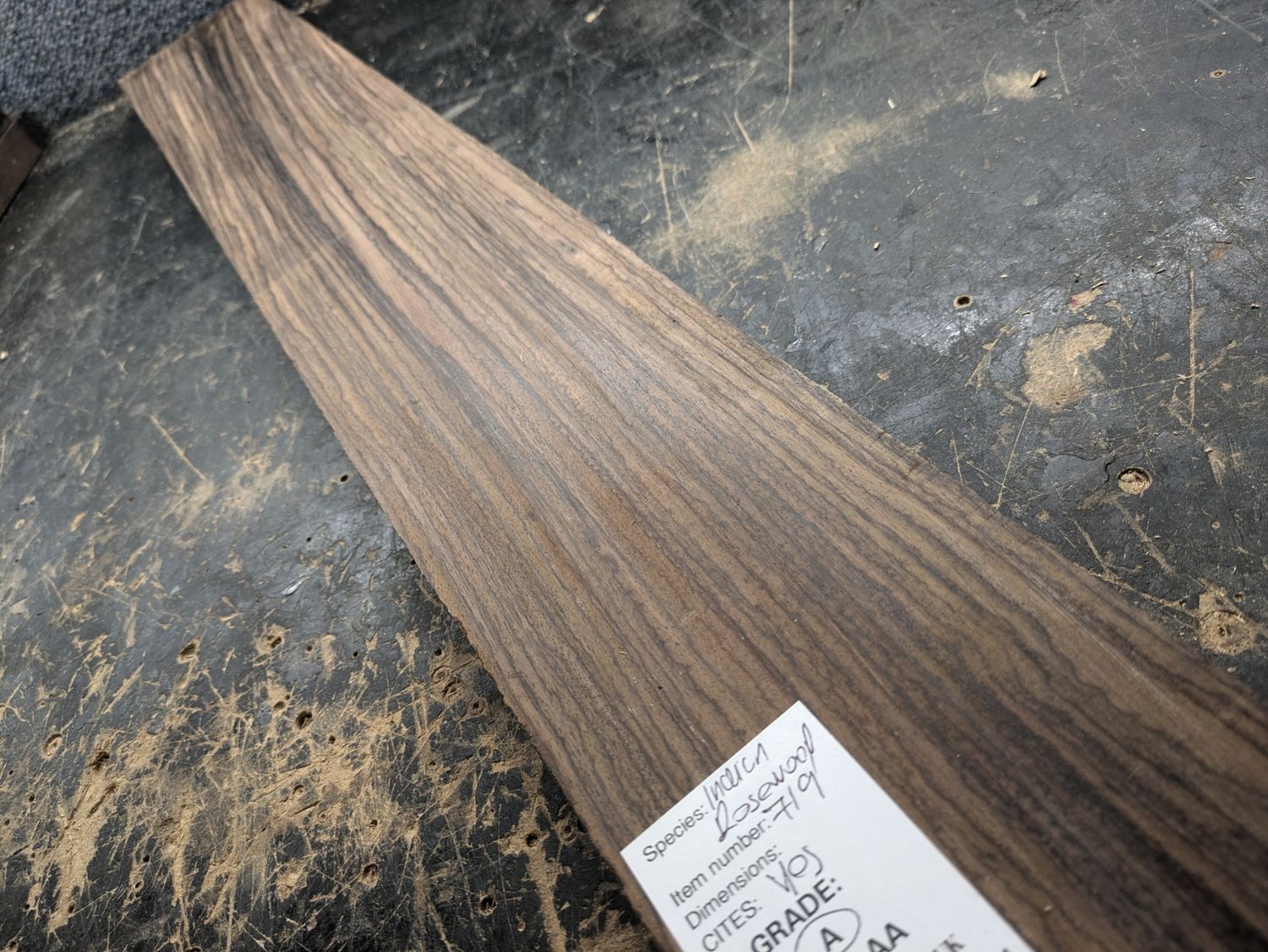 Indian Rosewood Neck Blank 719