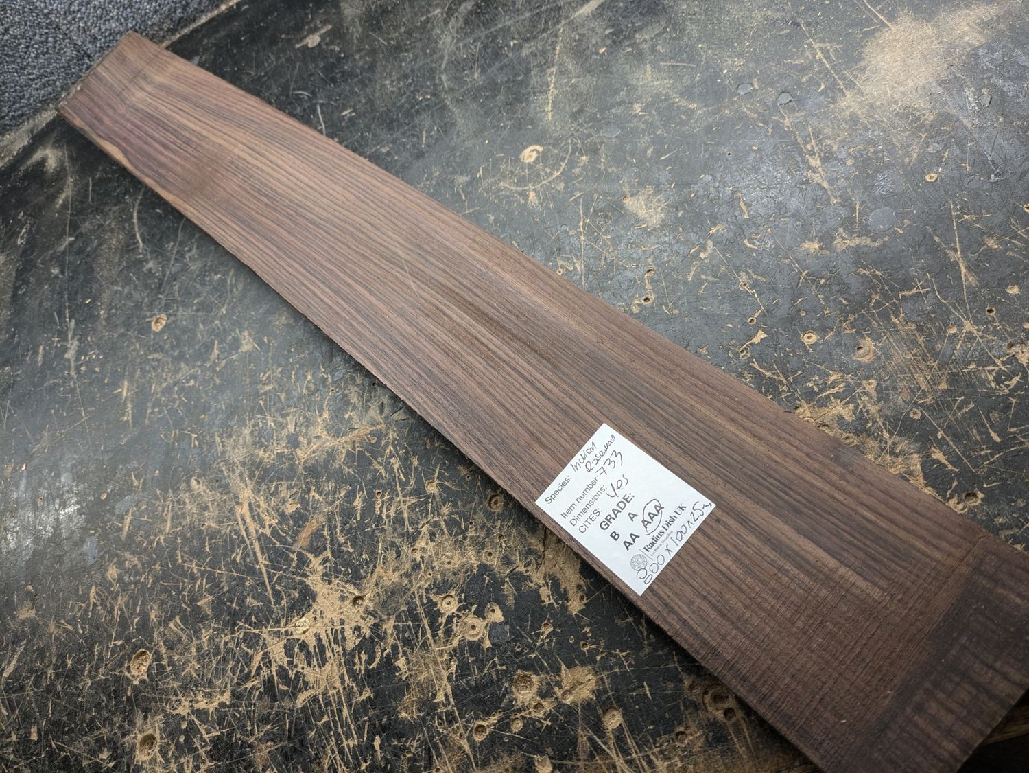 Indian Rosewood Neck Blank 733