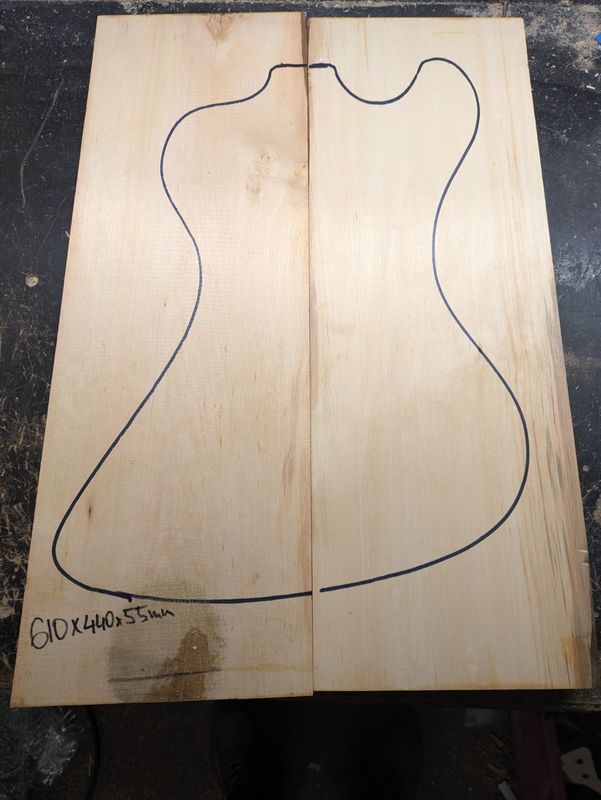 Alder 2 piece Large Body Blank 754