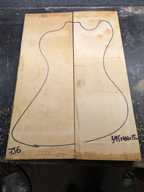 Alder 2 piece Large Body Blank 756