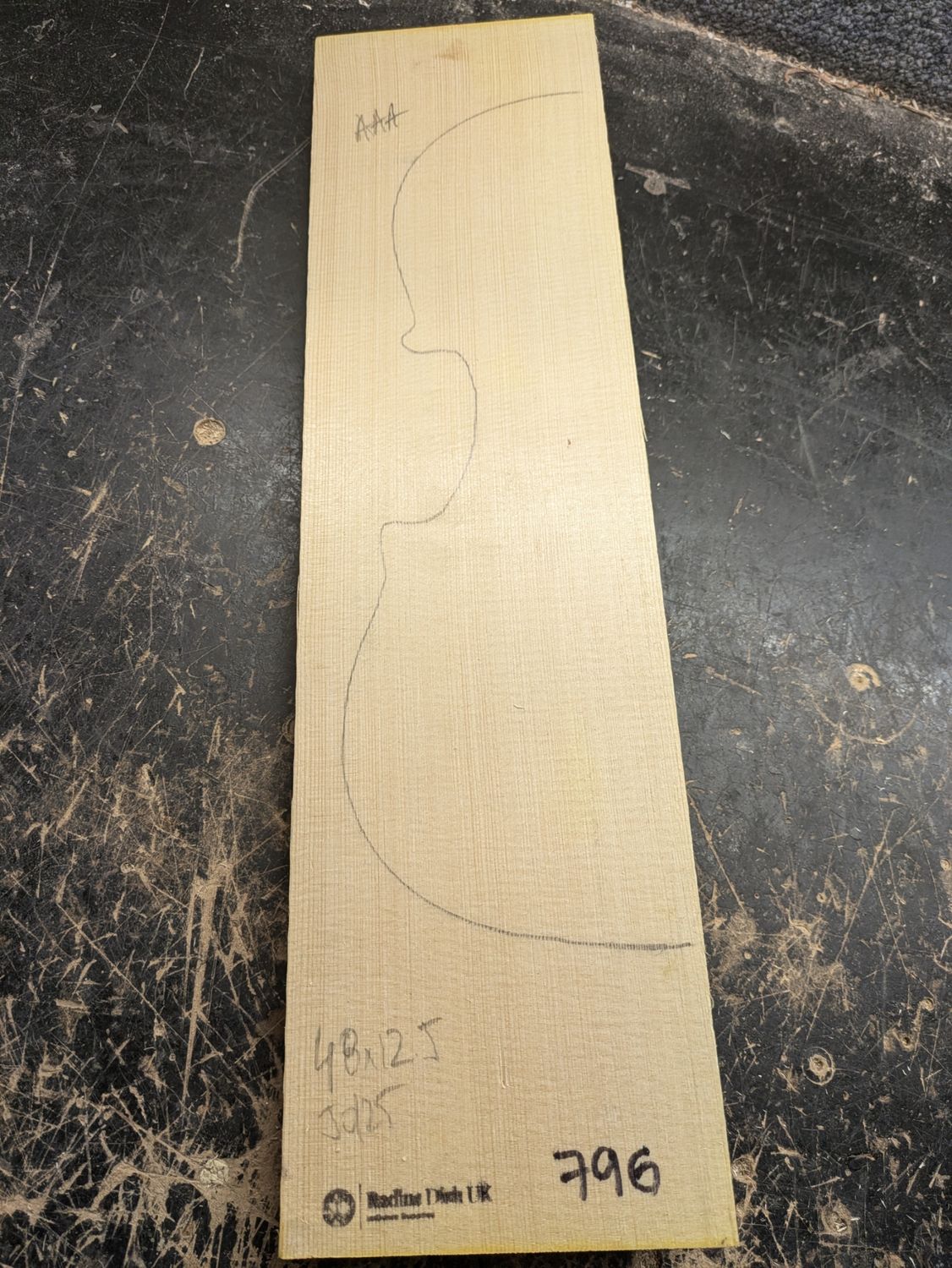 Violin Spruce Soundboard Wedge Grade AAA 796