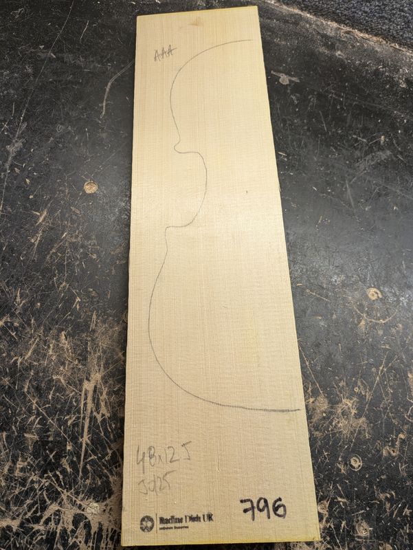 Violin Spruce Soundboard Wedge Grade AAA 796