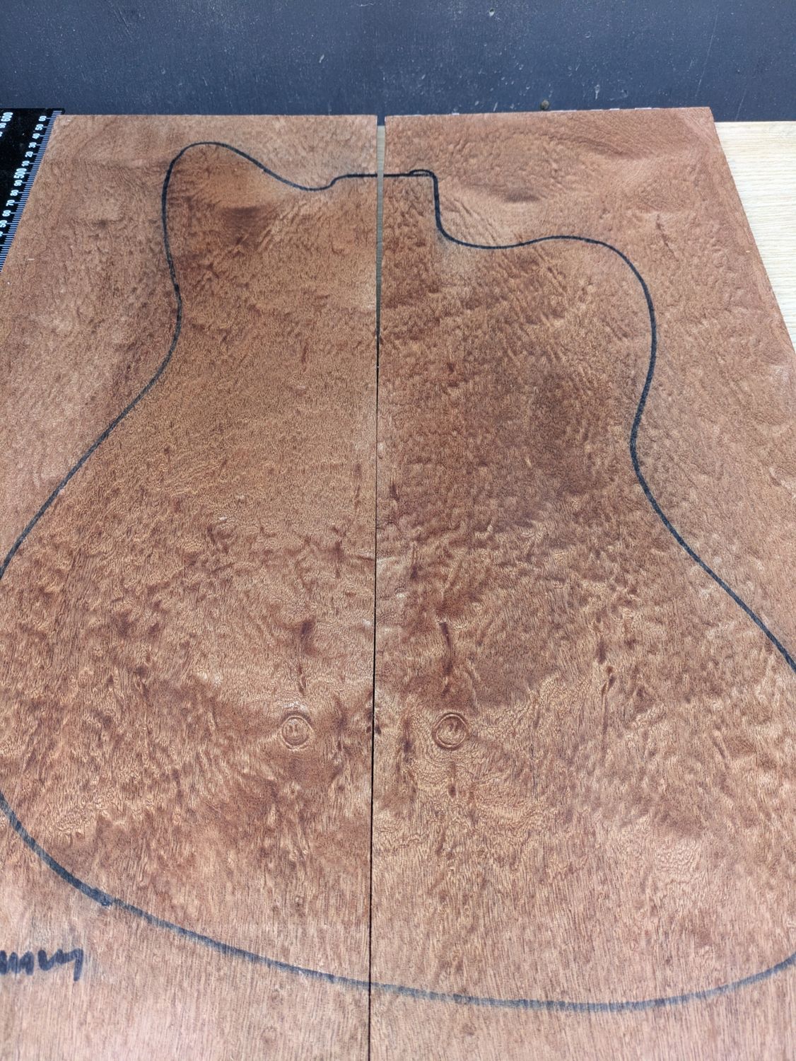 Sapele Pommele Figured Drop Top 801