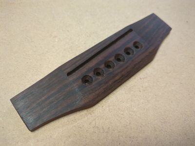 Finished Traditional Belly Bridge Indian Rosewood