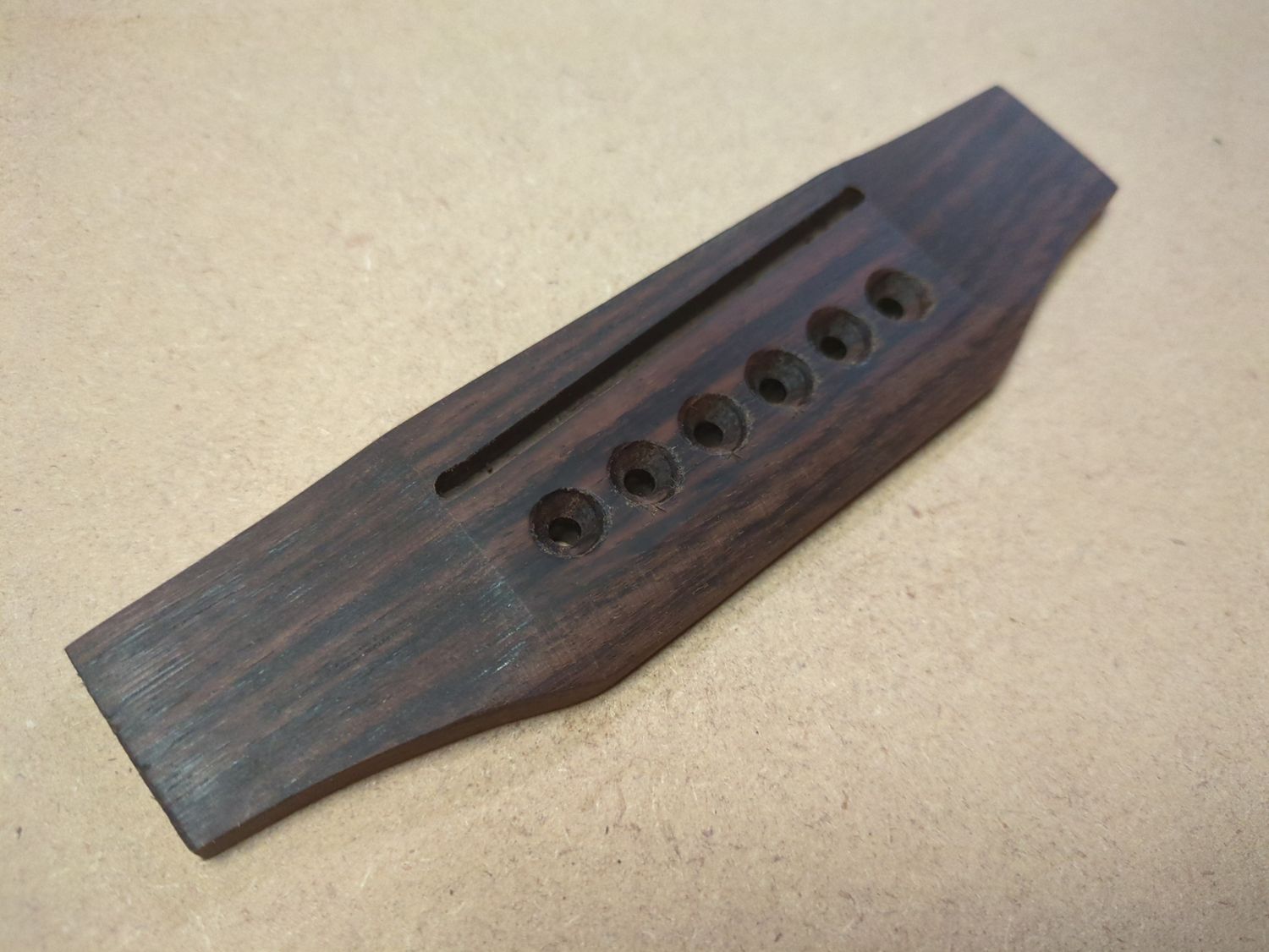 Finished Traditional Belly Bridge Indian Rosewood