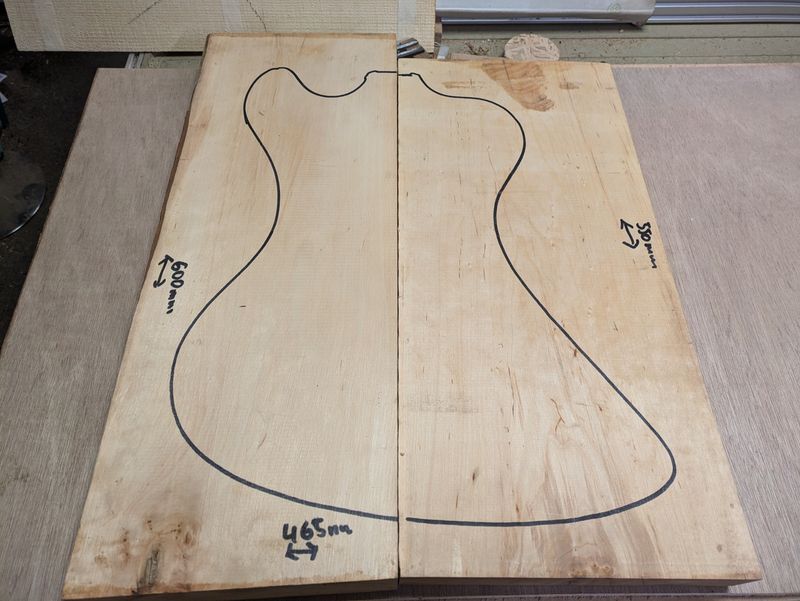 Large Alder 2-piece Body Blank 858