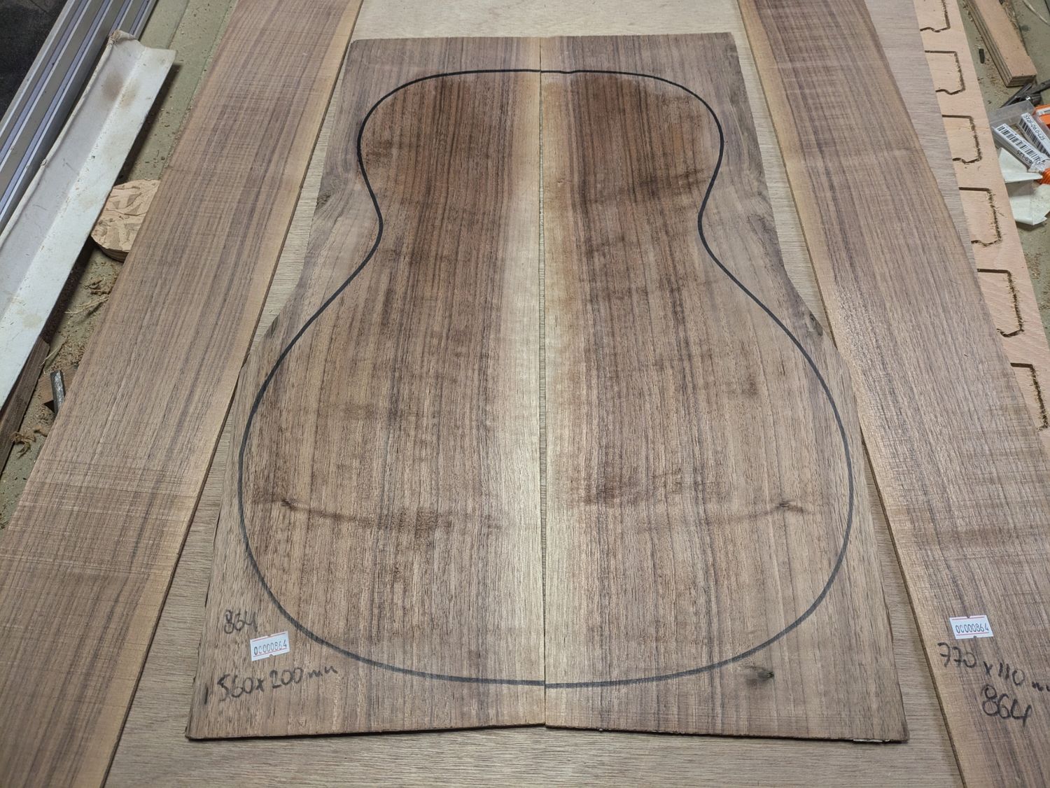 American Walnut Back and Sides 864