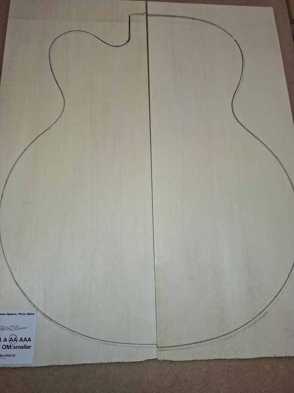 European Spruce Soundboard Jumbo AA 879