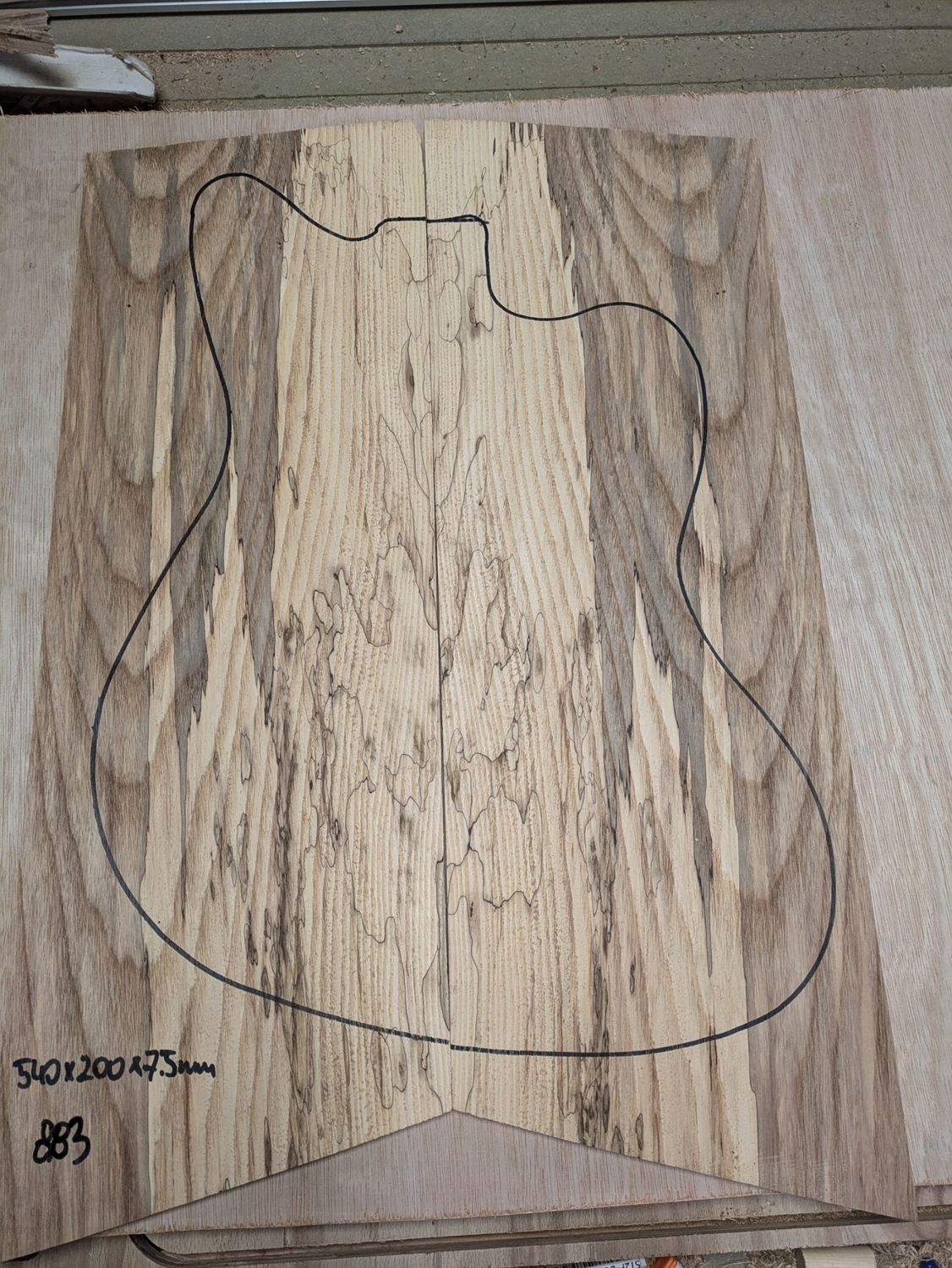 Spalted Ash Drop Top 883