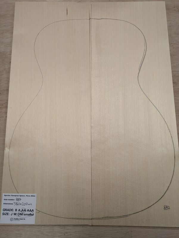 European Spruce Soundboard AA 887