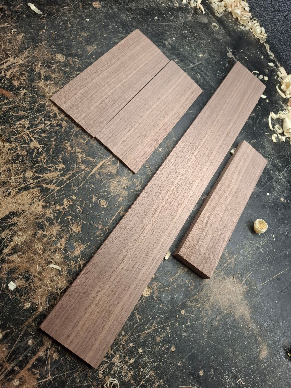 American Walnut Fingerboardm Bridge and Headplate 942
