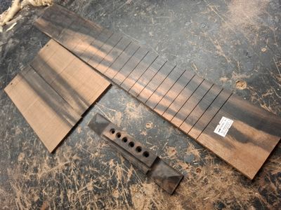 Fretboard, Bridge and bookmatched headplate combo 952