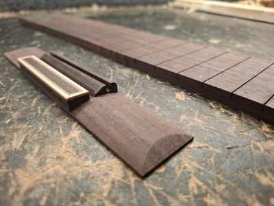 Finished Classical Bridge and Fretboard 974
