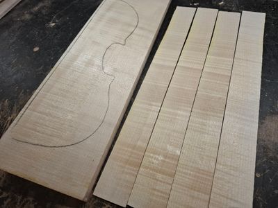 Violin Flame Maple Back and Ribs 981 Violin Flame Maple Back and Ribs 981