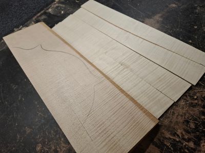 Violin Flame Maple Back and Ribs 980