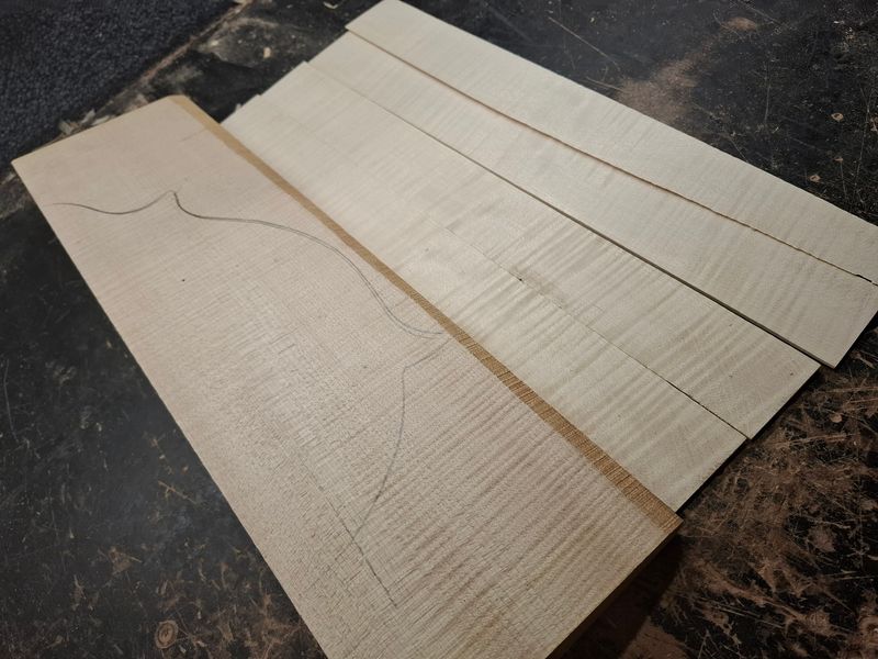 Violin Flame Maple Back and Ribs 980