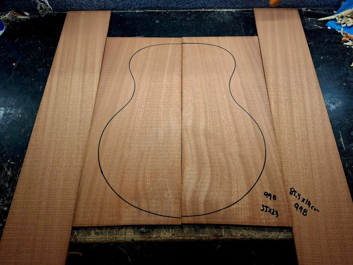 Sapele Large Back and Sides Set 998