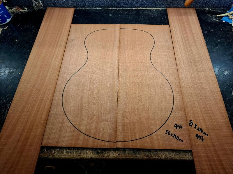 Sapele Large Back and Sides Set 997