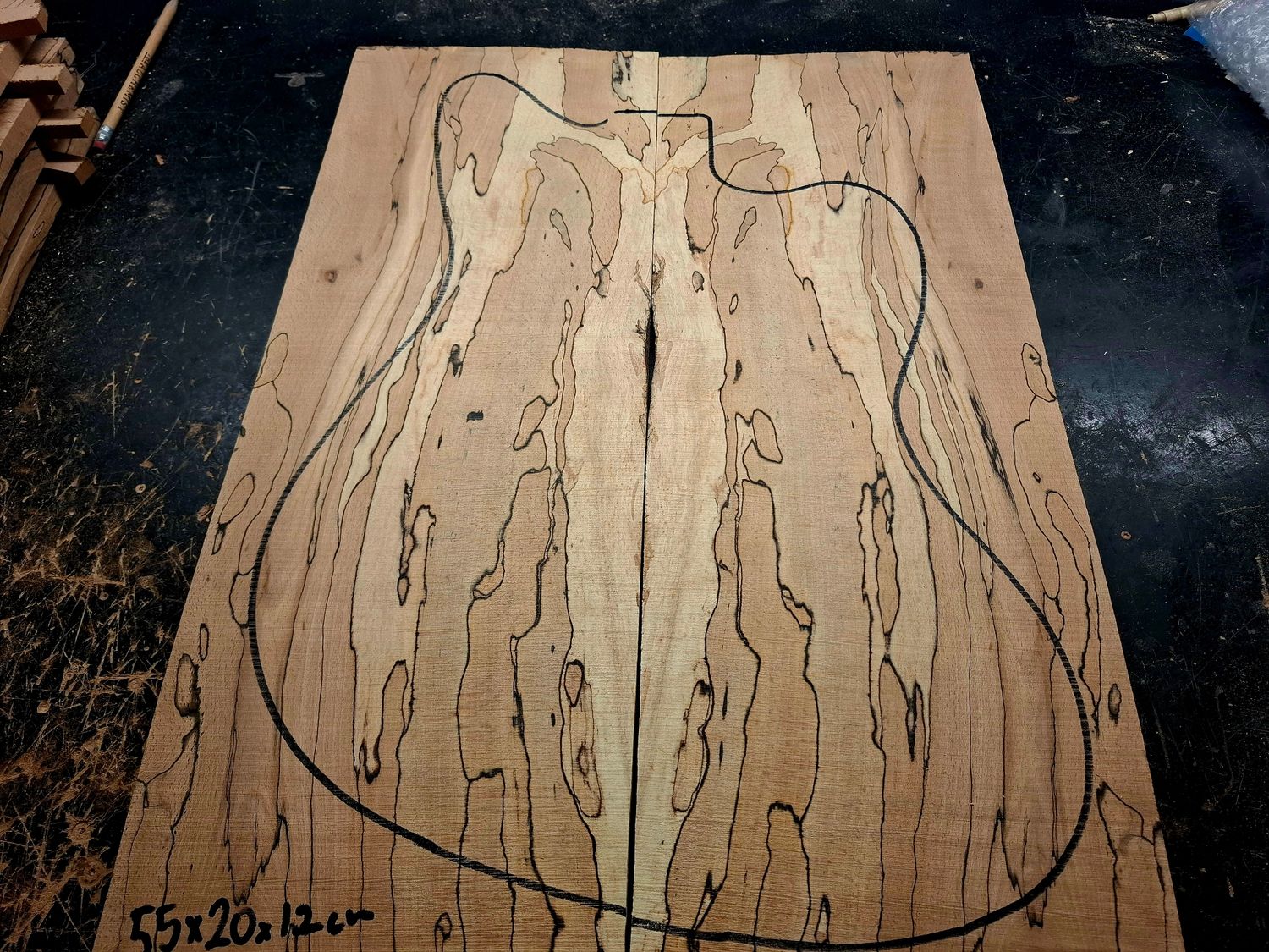British Spalted Beech Drop Top 1000
