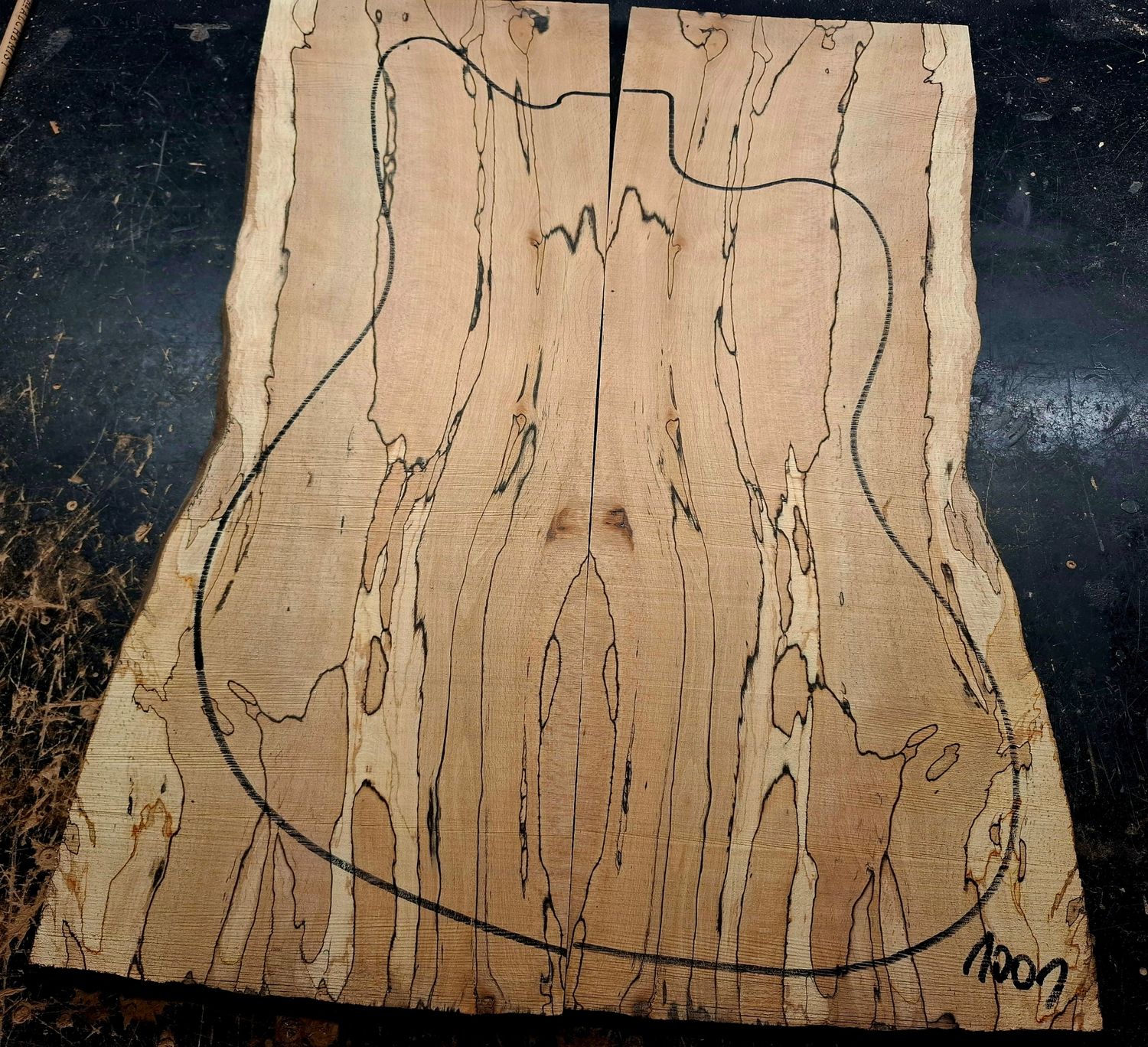 British Spalted Beech Drop Top 1001