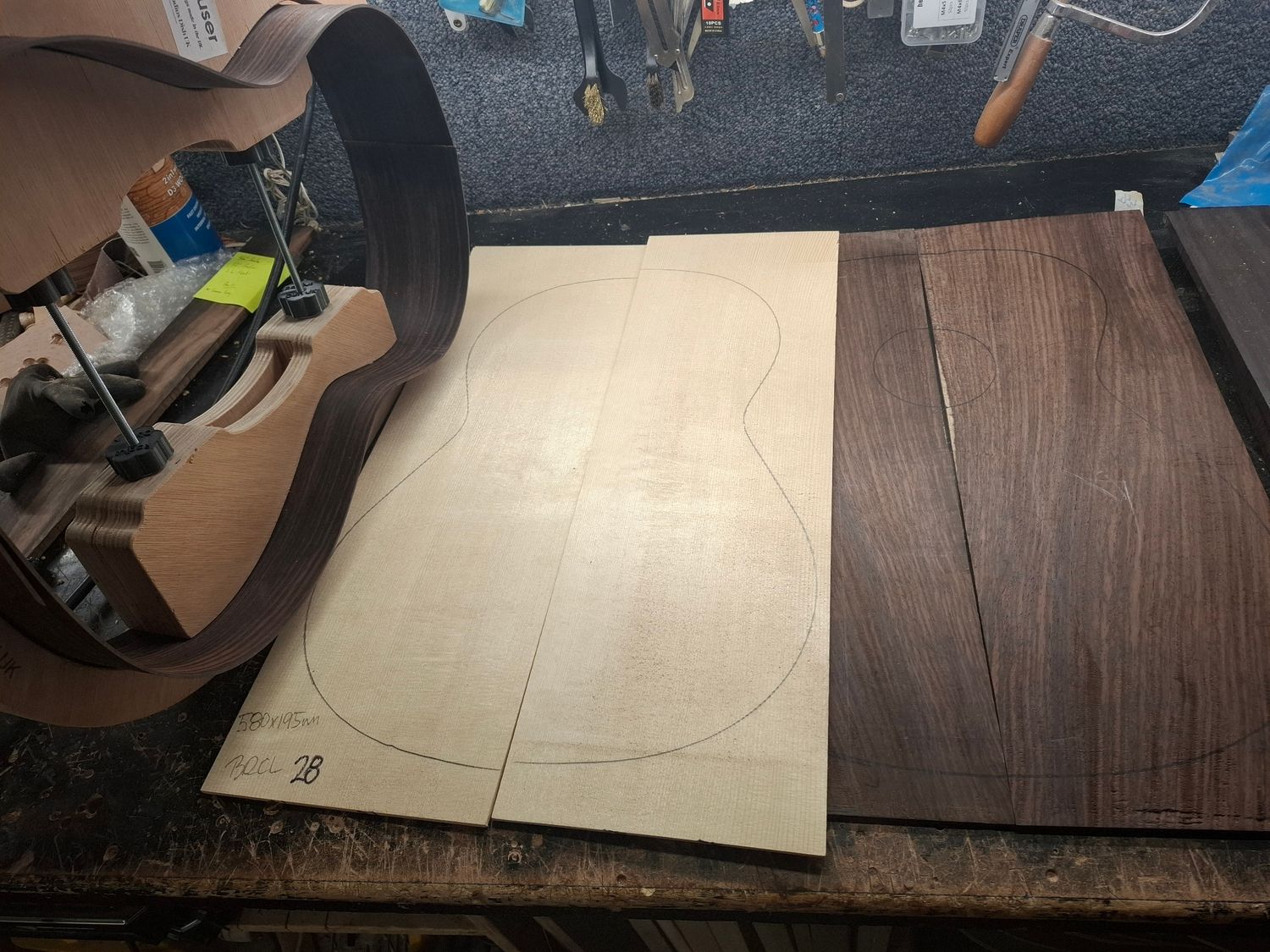 Hauser Mould, Soundboard Back and Pre-bent Sides 1004