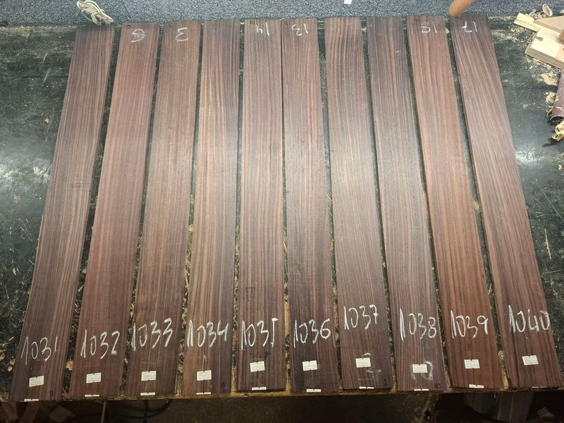 Indian Rosewood 4 String Bass Fingerboard Blanks 1033