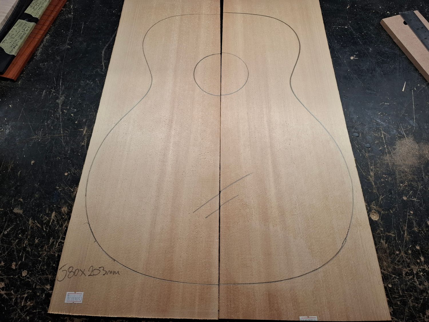 Sitka Spruce Soundboard 1053