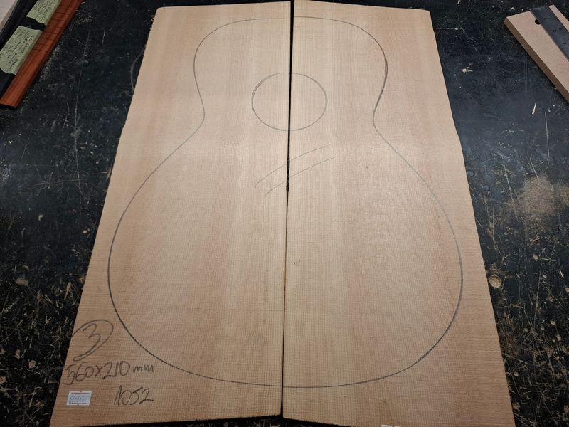 Sitka Spruce Soundboard 1052