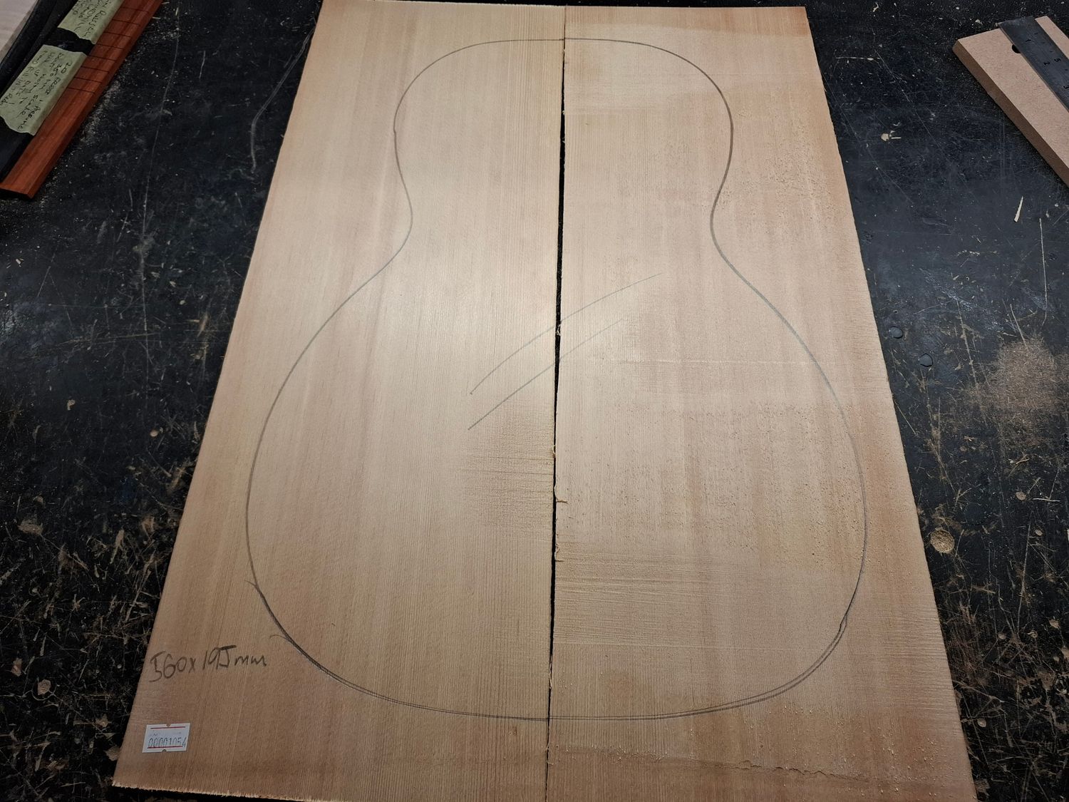 Sitka Spruce Soundboard 1054