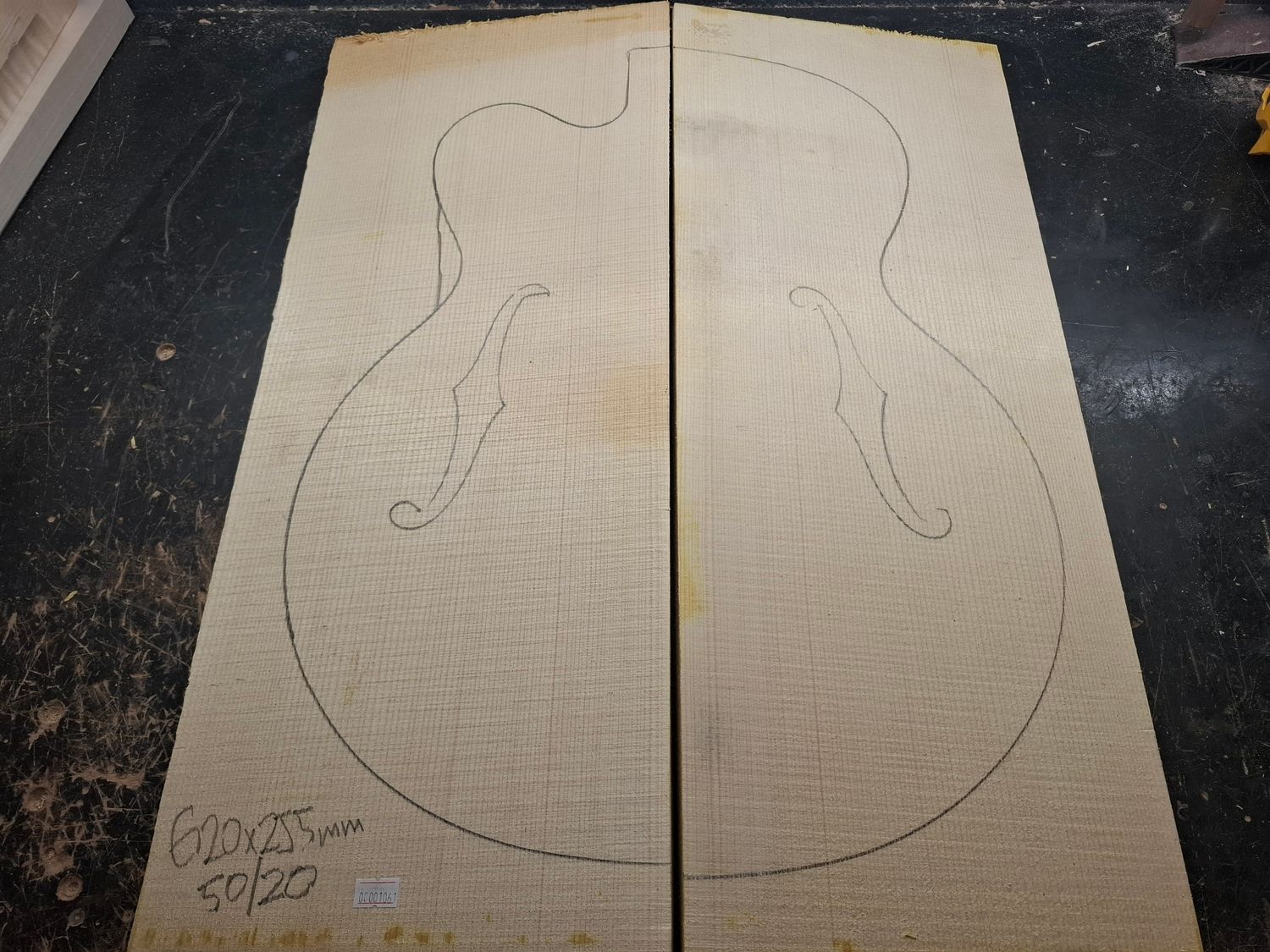 European Spruce A Archtop Wedges 1061