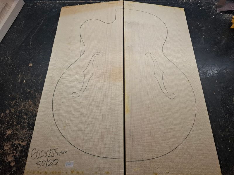 European Spruce A Archtop Wedges 1061