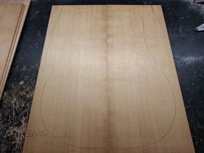 Torrefied Engelmann Spruce Soundboard