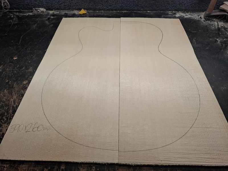 European Spruce AA Jumbo Soundboard 1070